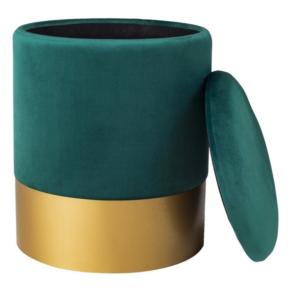 Stool VELVET dark green / size M Furniture \ Pufs Step into Design