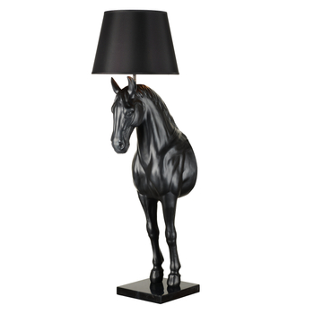 Lampa podłogowa KOŃ L / HORSE czarna 185 cm